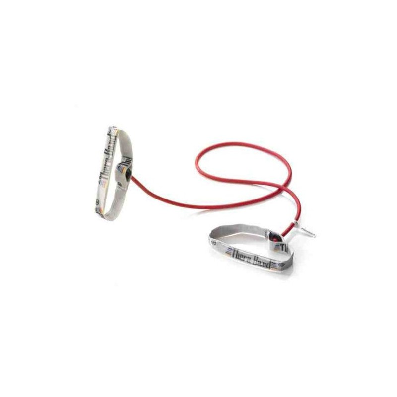 Tubing Thera Band 1,4 metra z elastycznymi uchwytami – czerwony (opór średni)