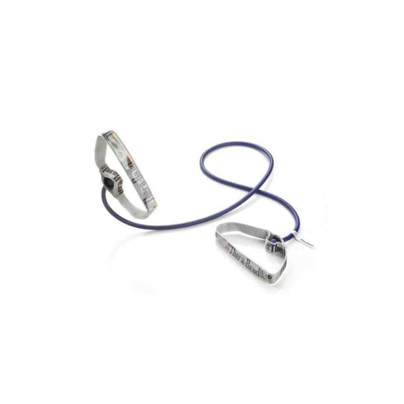 Tubing Thera Band 1,4 metra z elastycznymi uchwytami – niebieski (opór extra mocny)