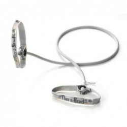  Tubing Thera Band 1,4 metra z elastycznymi uchwytami – srebrny (opór super mocny)