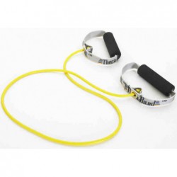 Tubing Thera Band 1,4 metra ze sztywnymi, gąbkowymi uchwytami – żółty (opór słaby)