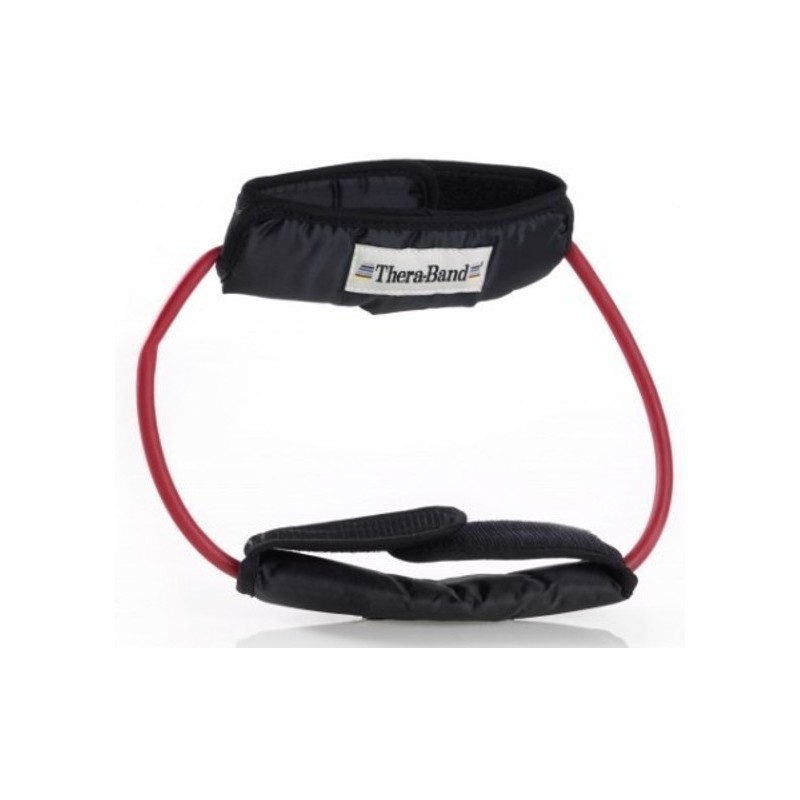 Tubing loop Thera Band z manżetami – czerwony (opór średni)