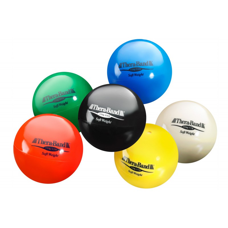 Mała piłka lekarska Thera-Band Soft Weight 1 kg (żółta)