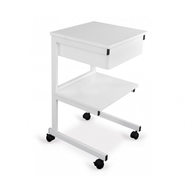 Stolik pod aparaturę aluminiowy II półki + szuflada