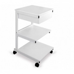 Stolik pod aparaturę aluminiowy III półki + szuflada