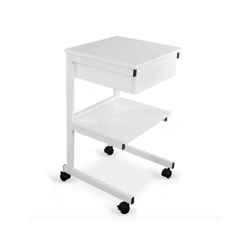 Stolik pod aparaturę aluminiowy II półki + szuflada