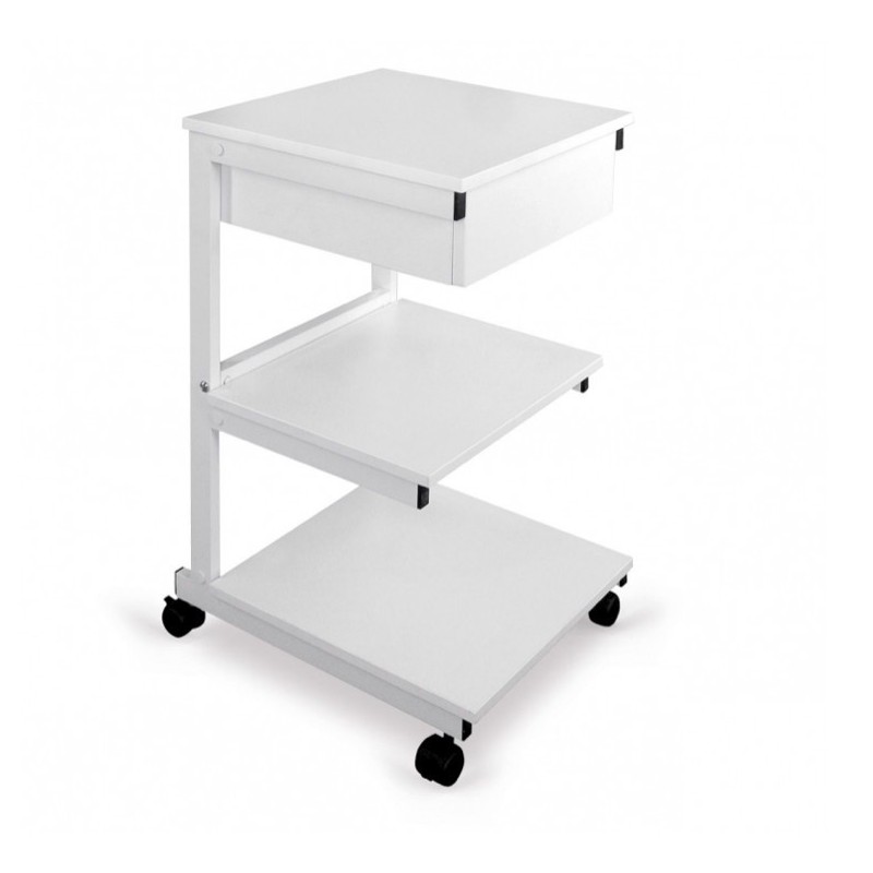 Stolik pod aparaturę aluminiowy III półki + szuflada