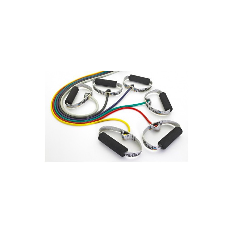 Komplet tubingów Thera-Band® mniejszego oporu 3 x 1,5m, żółty, czerwony, zielony