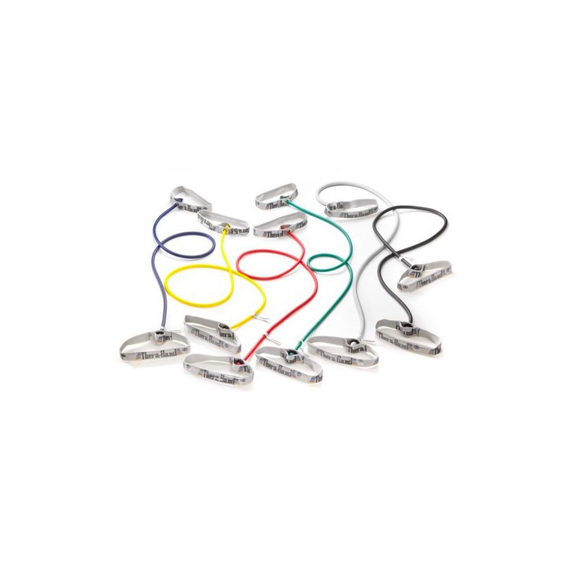 Komplet tubingówThera-Band® większego oporu 2 x 1,5m, czarny, niebieski