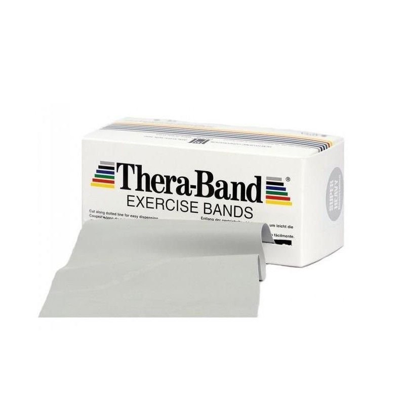 Taśma Thera-Band 2,5m opór super mocny, srebrna