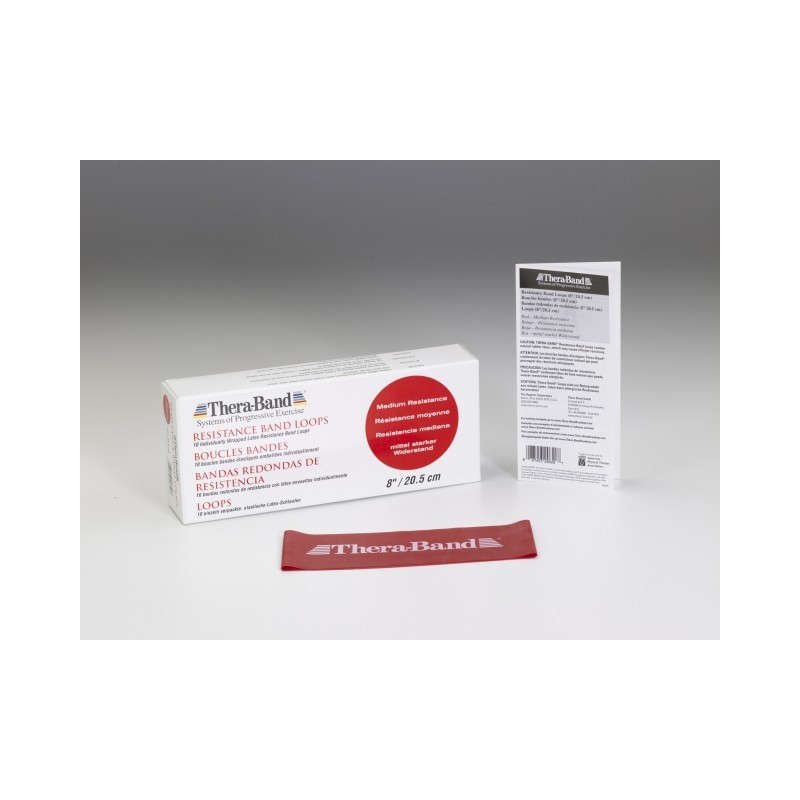 Loop TB- taśma w kształcie pętli 20,5cm opór średni - kolor czerwony