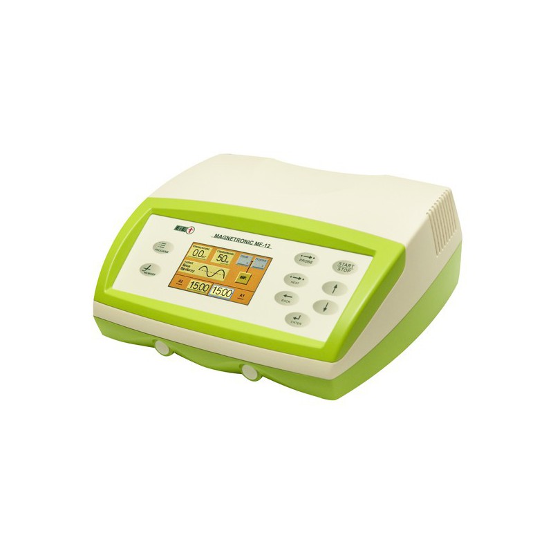 Zestaw do magnetoterapii zawiera: Aparat magnetronic MF-12 + aplikator AS-600 N  leżanka L-6 + półka pod sterownik