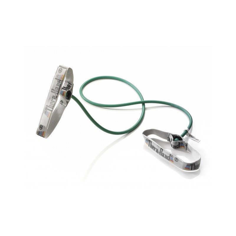  Tubing Thera Band 1,4 metra z elastycznymi uchwytami – zielony (opór mocny)