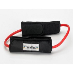 Tubing loop Thera Band z manżetami – czerwony (opór średni)