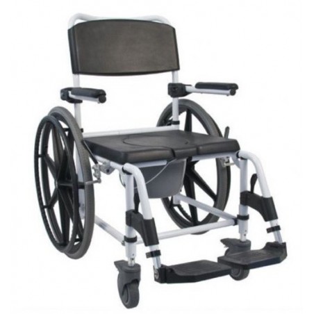 Łazienkowy wózek inwalidzki - na dużych kołach 
